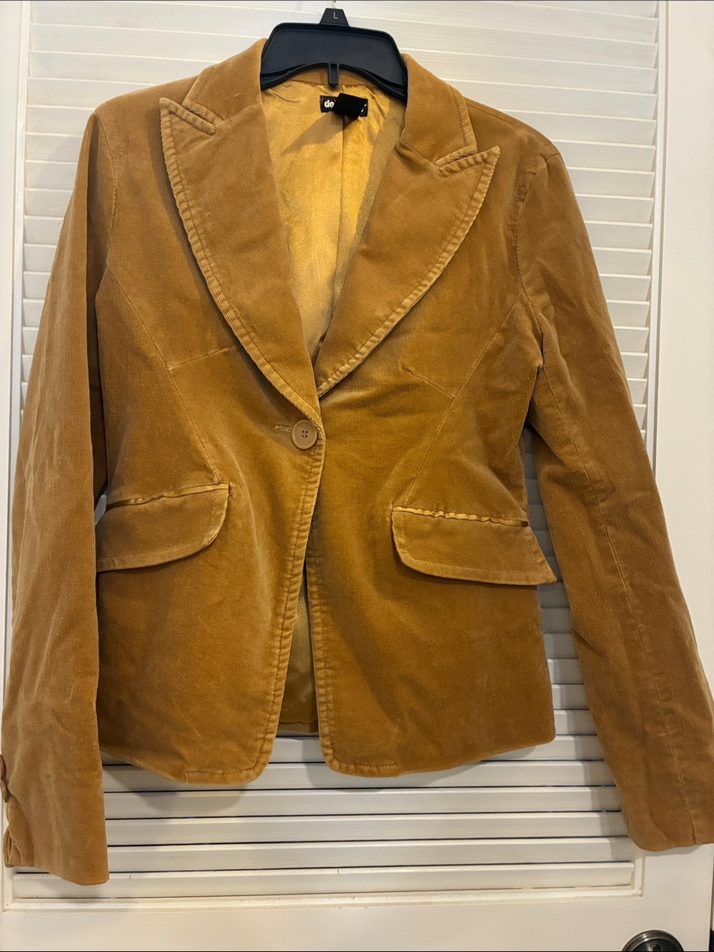 Dollhouse brown and gold corduroy blazer jacket